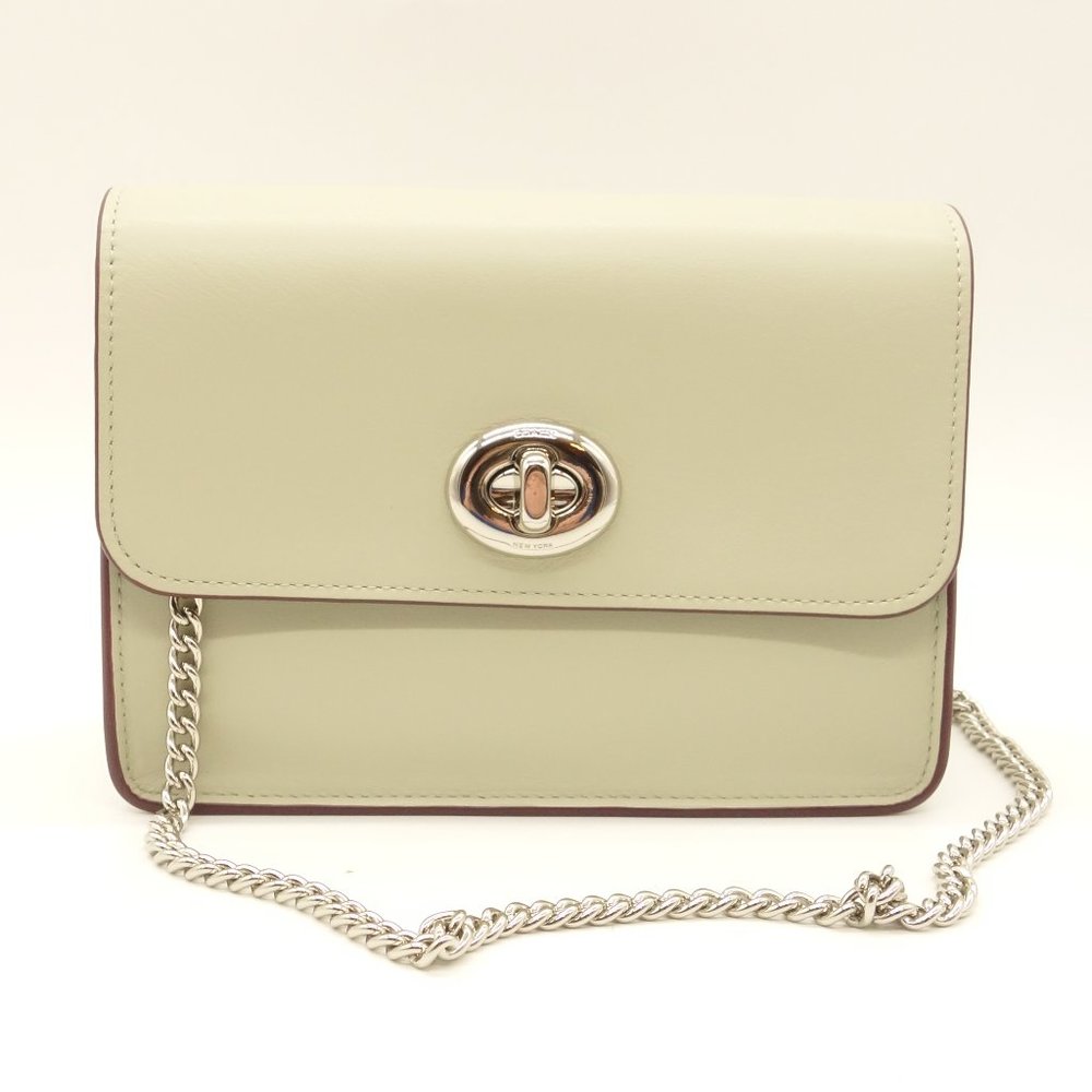 NEW COACH Bowery Turnlock Crossbody Green Leather